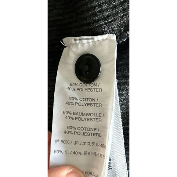 J.Crew Knit Goods Gray Henley Knitted Textured Long Sleeve Charcoal Gray Size La - Picture 7 of 7